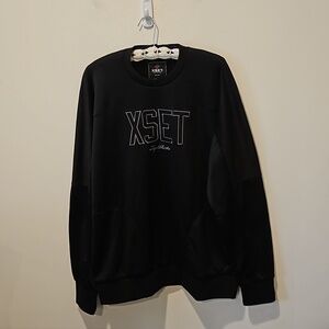 XSET NWT UNISEX GAMERS  BLACK SWEATSHIRT FRONT GRAPHIC XSET REP THE SET SIZE XL
